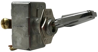 2 Pack Universal Zinc Die-Cast SPST Toggle Switch 12V 50A Capacity 15/32'' Diam
