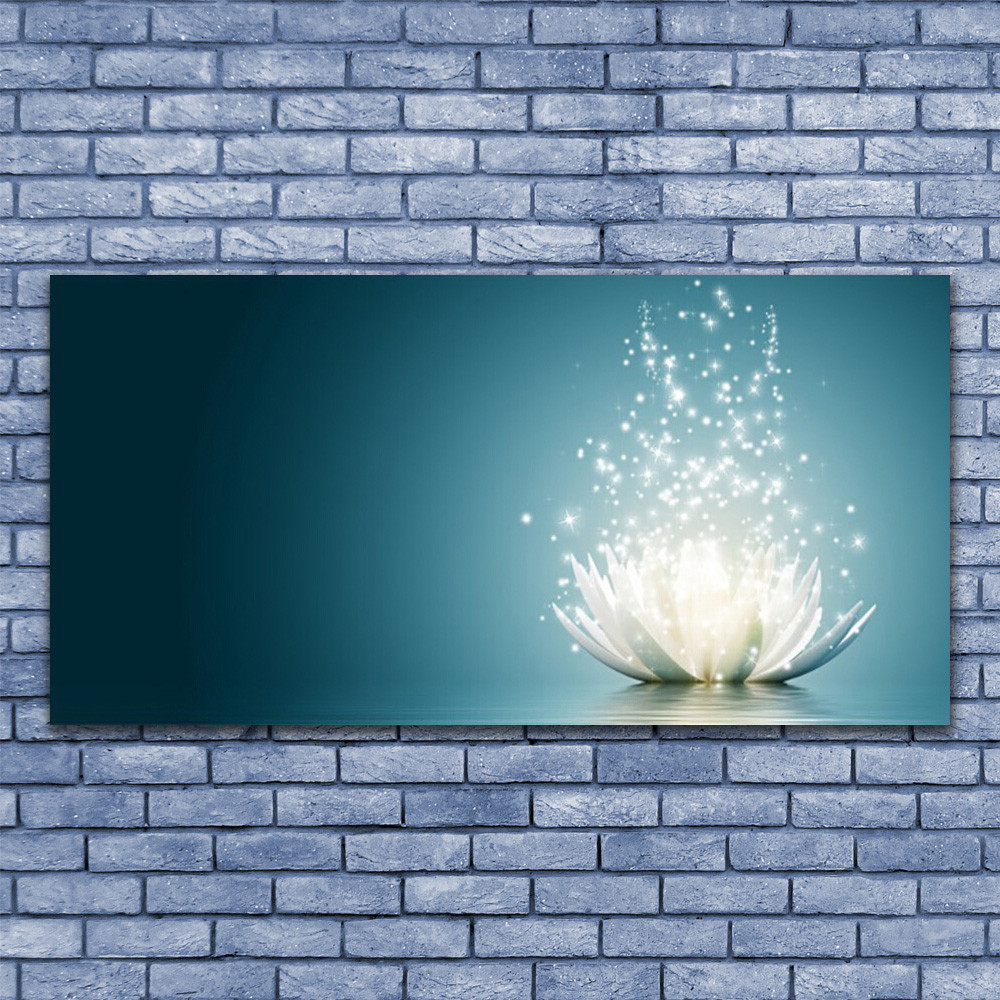 Fleur de lotus tableau en verre 140x70 cm pour créer une ambiance zen dans votre chambre