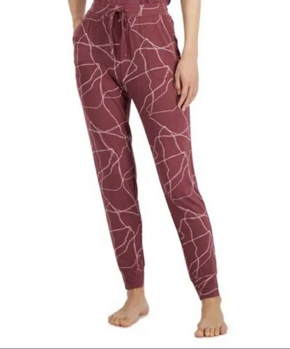 NWT Alfani Women's Long-Sleeve Jersey Sleep Top & Jogger Pants in Ginger Tulip - Picture 3 of 14