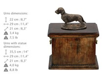 Dachshund wirehaired, dog urn made of cold cast bronze, ArtDog, USA - kind1