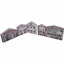 OO Gauge Low Relief Industrial Buildings Set of 5 Easy-Build 1/76 Scale Set 42
