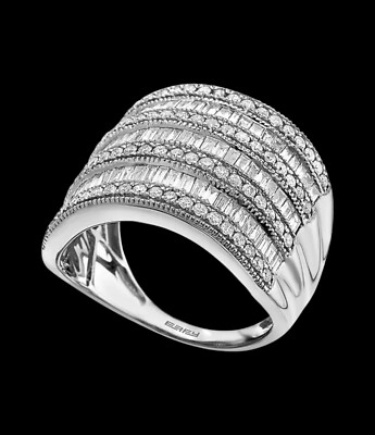 Effy Diamant mehrreihiger Statement Ring (1-1/2 ct. t.w.) In 14k Weißgold