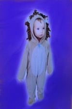 Baby Infant Toddler Cowardly Lion Warm Halloween Costume Medium Jumpsuit NEW