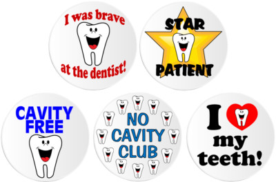 Kids Children Dental Dentist Patient Teeth - 100 Pack Circle Stickers 3 ...