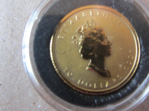 2001 CANADA GOLD 1/4 Oz. $10 Maple Leaf Hologram - 第 2/3 張圖片