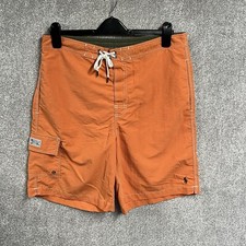 Ralph Lauren Shorts Mens Medium Orange Cargo Swim Trunks Swimming Polo