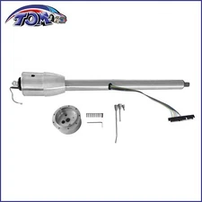32" Polished Finished Tilt Manual Steering Column w/ 9 Hole Wheel Adapter No Key