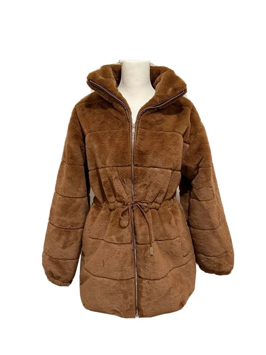 Tahari fur coat on sale