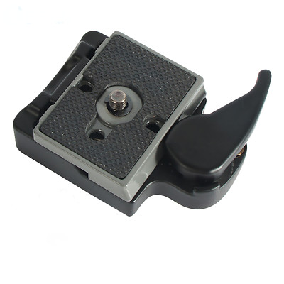 Aluminum Quick Release Plate Clamp Adapter for MANFROTTO 200PL-14 Tripod Grey