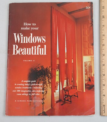 1967 How To Make Your Windows Beautiful Booklet MCM Kirsch Co Sturgis MI  