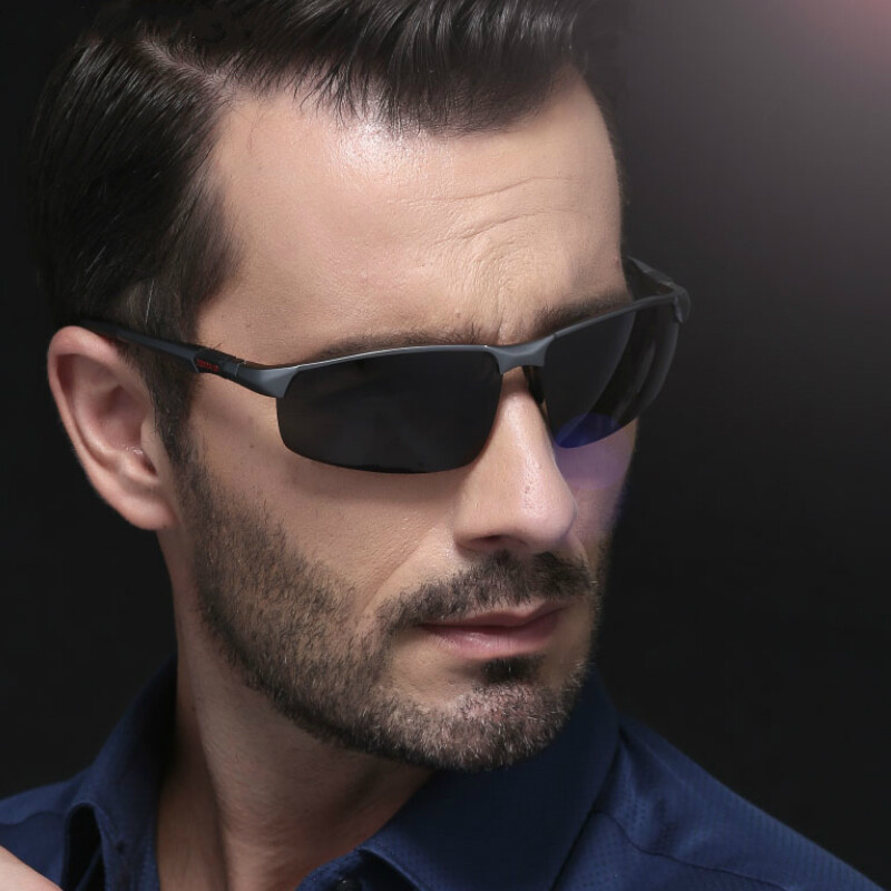 Aluminum Polarized Photochromic Sunglasses Men Chameleon Driving Sports