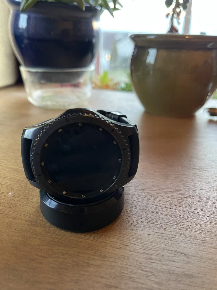 Samsung Gear S3 Frontier 46mm Stainless Steel Case Dark Gray Sport Band... - Image 2 of 3