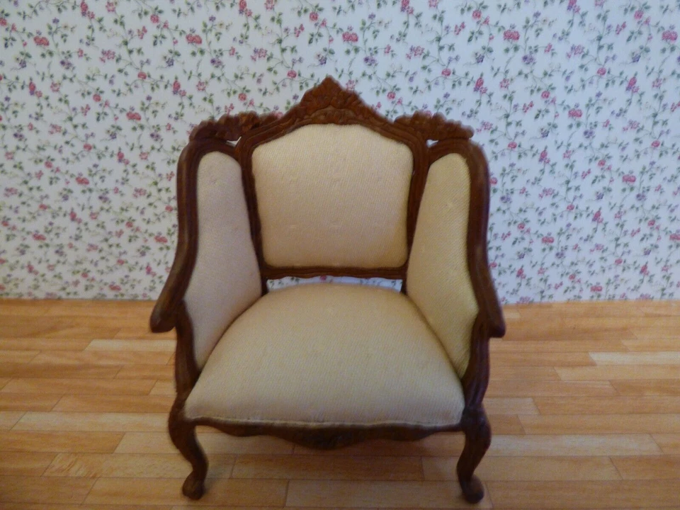 SILLÓN Y TABURETE HANSSON DELUXE Casa de Muñecas Miniatura Foto 4 de 4