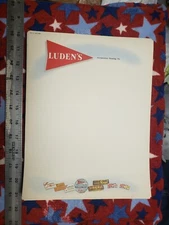 20 SHEETS Antique Corporate Stationary,  LUDEN'S INC.  READING, PA form AD-26 