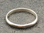 Vintage .925 Sterling Silver Simple Smooth Wedding Band Size 7.75