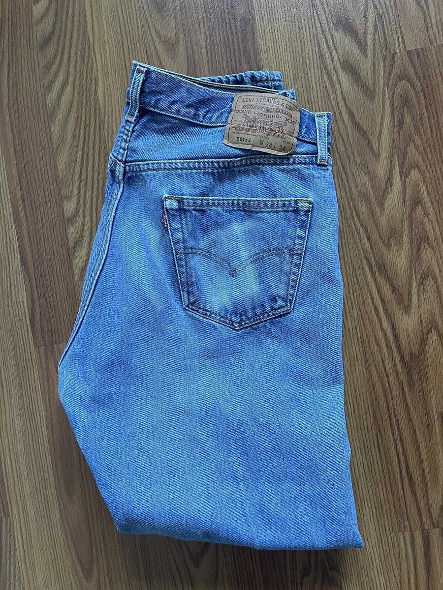 Vintage Levi's 501xx Blue size 38X34 distressed | eBay