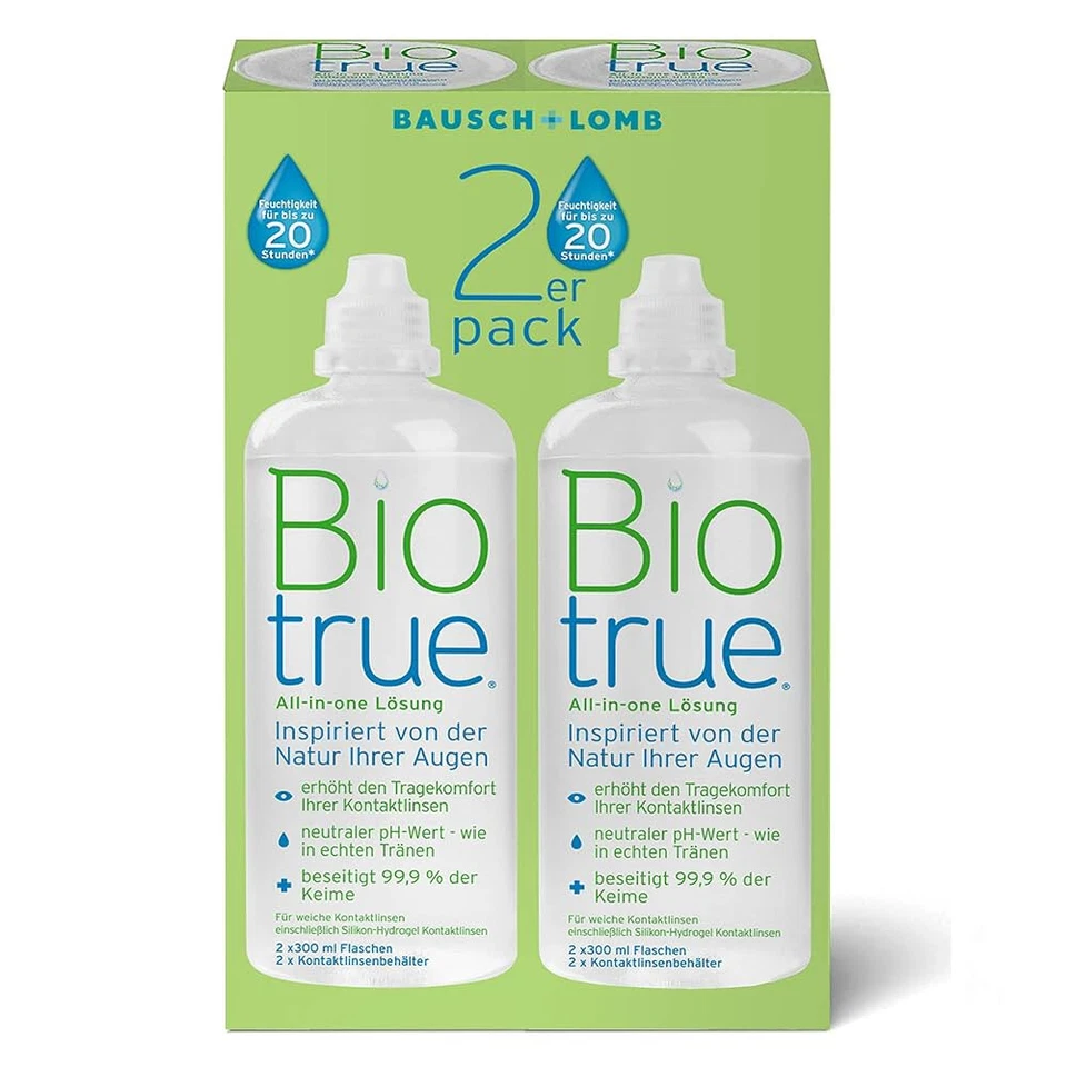 BAUSCH & LOMB Bausch+Lomb BIOTRUE Kontaktlinsen-Pflegemittel AllinOne Kombilösung 2 x 300ml