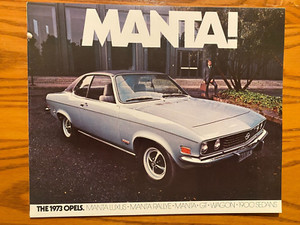 1973 Opel GT Sales Brochure - Manta Rallye, Luxus, GT, with Wagon & 1900 Sedan