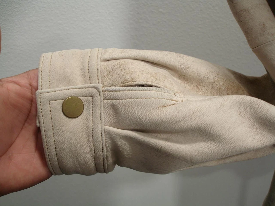 Chaqueta para mujer L Court One Gerry Weber cuero tostado chaqueta de vuelo café corredor moto Foto 4 de 4