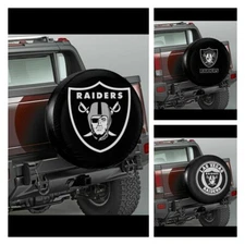 Las Vegas Raiders Auto Car Tire Cover Spare Tire Cover Universal ,fan Gifts