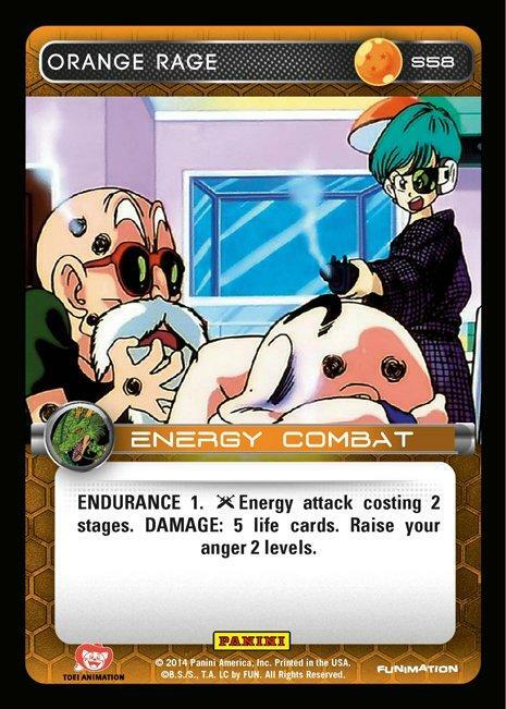 DBZ Dragon Ball Z TCG Card Panini Premiere S58 Orange Rage | eBay