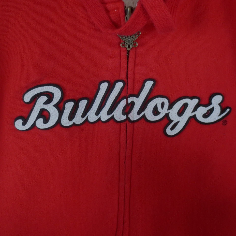 Georgia Bulldogs G-III Hoodie Womens XXL Red Full Zip Sherpa Lined Quilted - Image 2 of 4