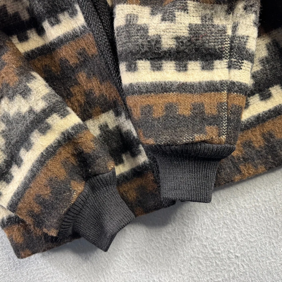 复古 60 年代夹克小号 21x25 无领羊毛马海毛? Western Lightning拉链 — 第 2/4 张图片