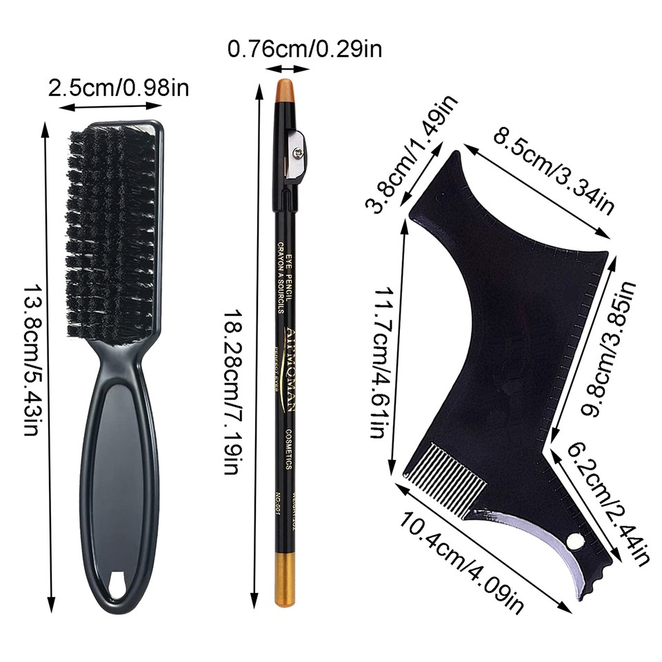 4 PCS Barber Pencil Set Edge Hairline Razor Trace Pencil Beard Styling ...