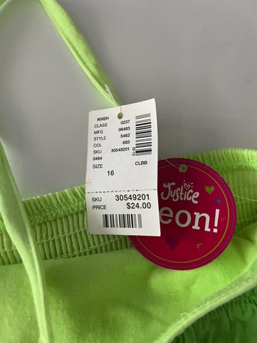 NWT SIZE 14 & 16 GIRLS PURPLE SO PANTS (14) & JUSTICE NEON SUNDRESS/TOP (16) - Picture 7 of 9