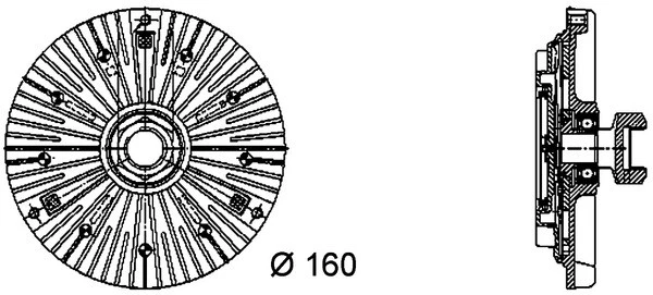 CLUTCH RADIATOR FAN CFC 70 000P FOR BMW 3/5/E9/E8/E6 M51D25 2.5L 6cyl 5 E39 - Image 3 of 4