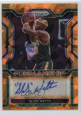 2021-22 Panini Prizm Penmanship Orange Ice Prizm Slick Watts #PM-SWT Auto 3hd