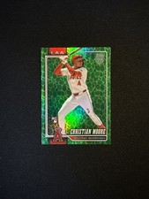 2026 Topps Baseball Series 1 Christian Moore RC Holiday Green Angles