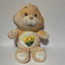 Vintage 1983 Care Bears Friendship Friend Bear Peach 13" Plush Kenner