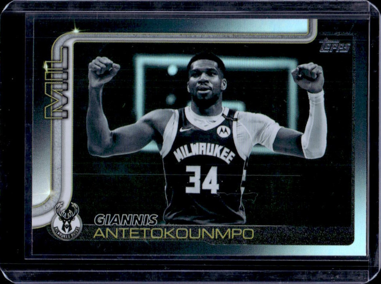 2025-26 Topps Giannis Antetokounmpo Blackout Variation #54 Bucks