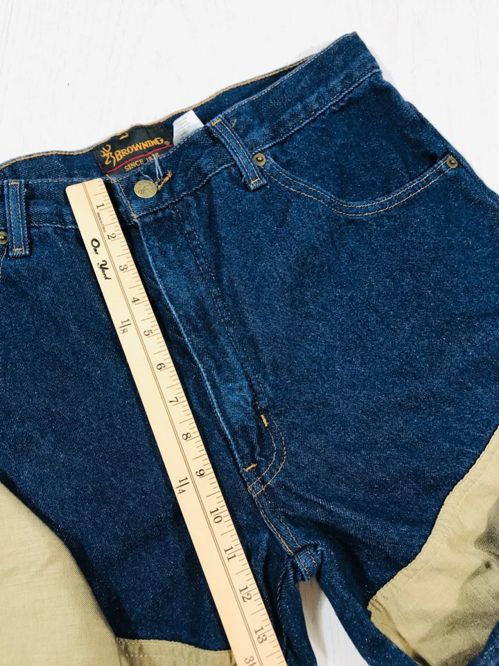 Pantalones Browning Brush Para Hombre 34x32 Azul Denim Marrón Cordura Nylon Caza Exterior Foto 4 de 4