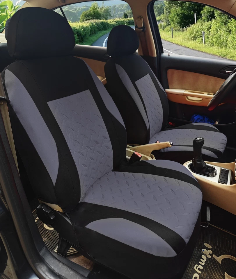 4 PIEZAS Fundas de Asiento de Coche Bordadas Universal Ajuste La mayoría de Coches Camiones SUV Furgoneta Protector Foto 4 de 4