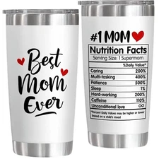 Best Mom Ever Gifts Mom Tumbler Mug, 20 Oz Coffee Tumbler Christmas Gift For MOM