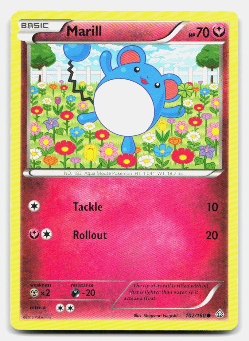 Marill 102/160 Common Primal Clash Pokemon LP