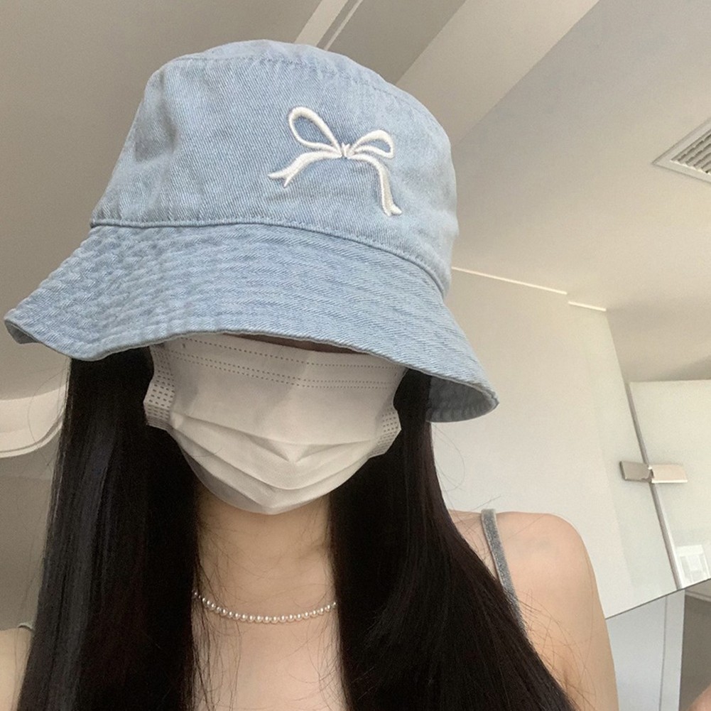 APL Elegante cappello da pescatore con fiocco unico e top traspirante per