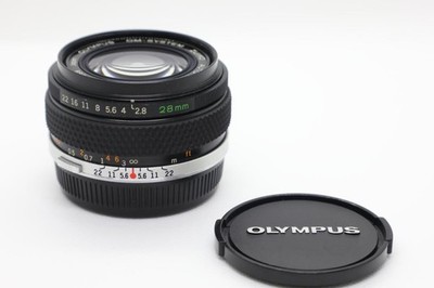 OLYMPUS OM ZUIKO AUTO-W 28mm F2.8 Lens with Caps and Hood | eBay