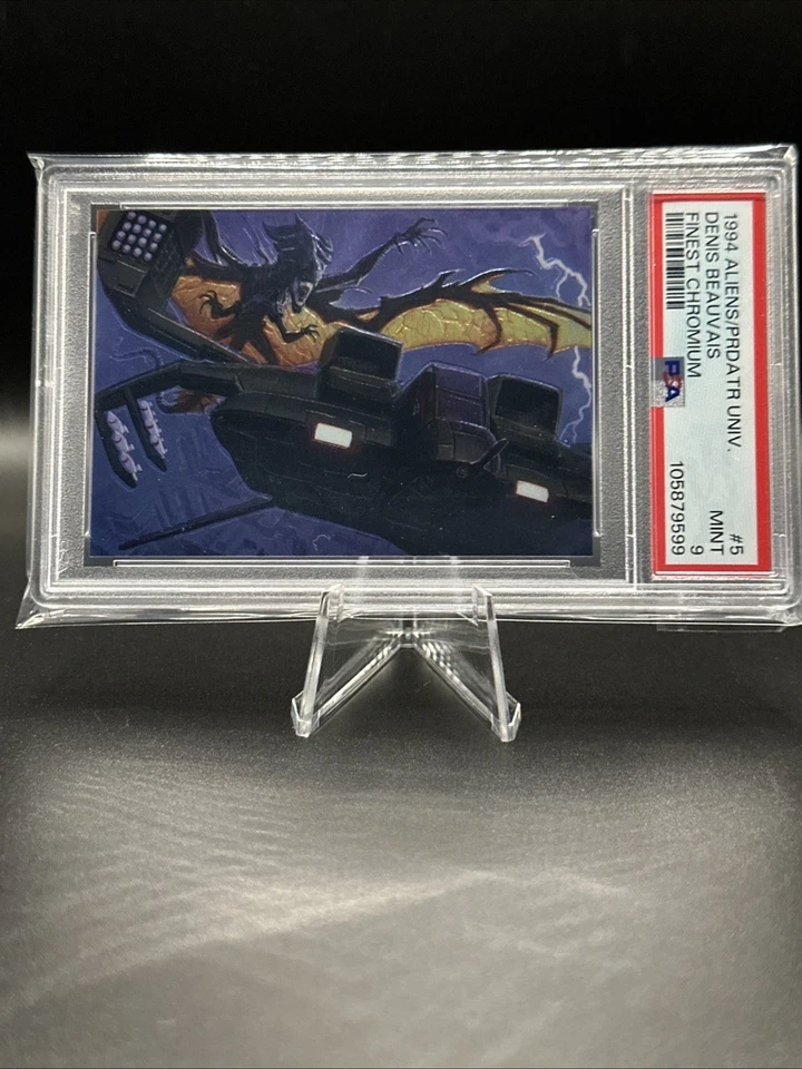1994 Aliens Vs Predator Universe #5 Denis Beauvais Topps Finest Chromium PSA 9 - Image 2 of 3