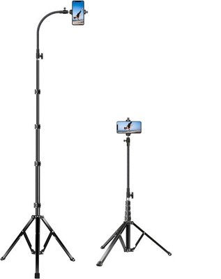 205cm Hoch Handy Stativ Flexibel Overhead iPhone Stativ mit 43cm Verstellbarer