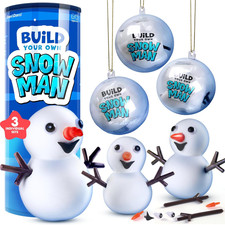 Snowman Making Kit for Kids - Build a Snow Man Craft Kits for Girls, Boys, Toddl
