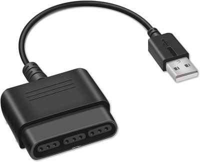 PS2 Controller to USB Adapter Converter Cable, Compatible with PS1/PS2