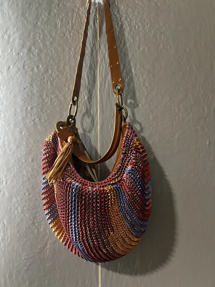 DVF Diane Von Furstenberg Stephanie Rasta Handbag Metallic Medium - Image 2 of 4