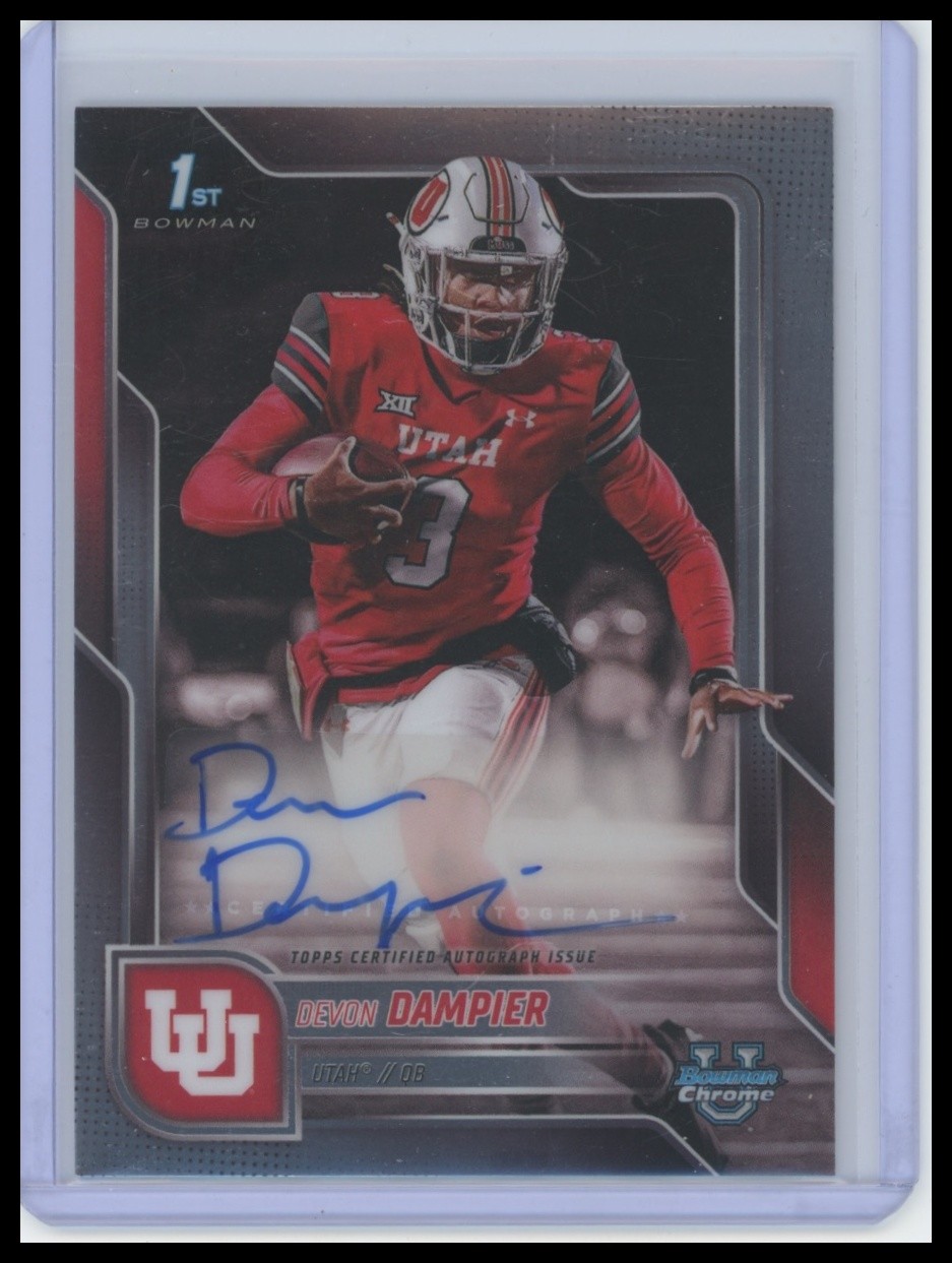 2025 Bowman University Chrome #BCA-DDA Devon Dampier Chrome Prospect Autographs