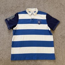 Rugby Ralph Lauren Fulham RFC Striped Polo Shirt Blue White Men  s XXL