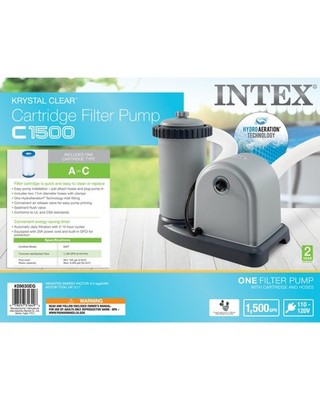 Intex Krystal Clear 1500 Gph Cartridge Filter Pump NEW IN BOX