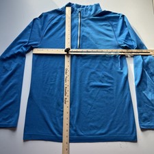 Lululemon Metal Vent Tech 12 Zip Pullover Mens Medium Blue Vented Stretch