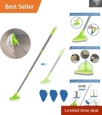 Luxury 2-in-1 Cleaning Brush Set with Extendable 37  Handle for Shower  Bathtub